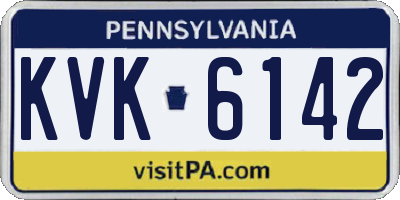 PA license plate KVK6142