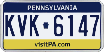 PA license plate KVK6147