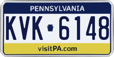 PA license plate KVK6148