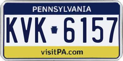 PA license plate KVK6157