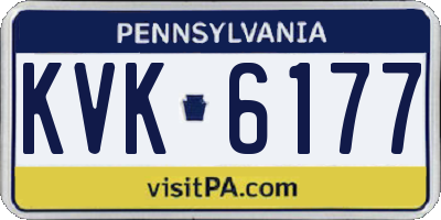 PA license plate KVK6177