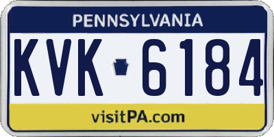 PA license plate KVK6184
