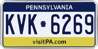 PA license plate KVK6269
