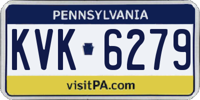 PA license plate KVK6279