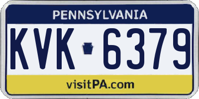 PA license plate KVK6379