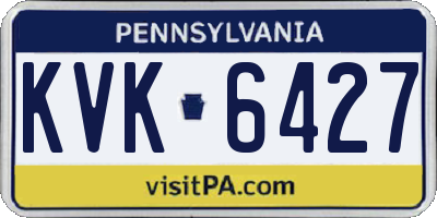 PA license plate KVK6427