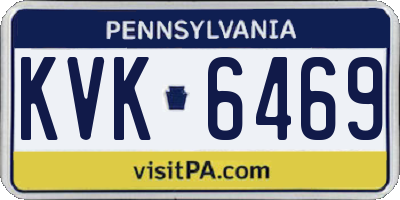 PA license plate KVK6469