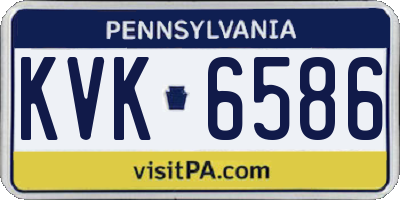PA license plate KVK6586