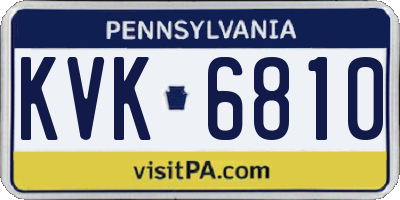 PA license plate KVK6810