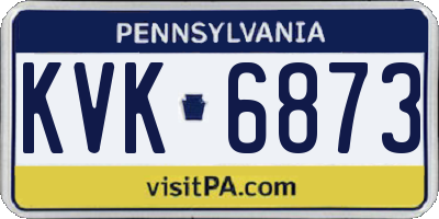 PA license plate KVK6873