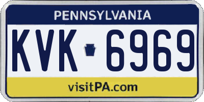 PA license plate KVK6969