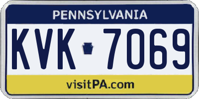 PA license plate KVK7069