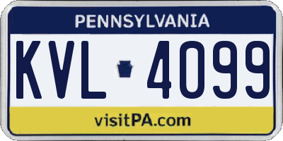 PA license plate KVL4099