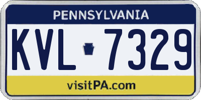 PA license plate KVL7329