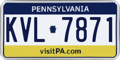 PA license plate KVL7871