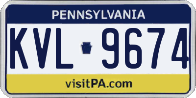 PA license plate KVL9674