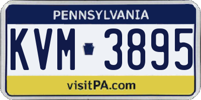 PA license plate KVM3895
