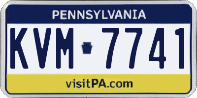 PA license plate KVM7741