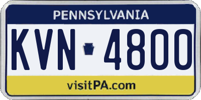 PA license plate KVN4800