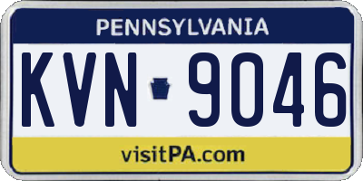 PA license plate KVN9046