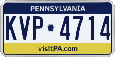 PA license plate KVP4714