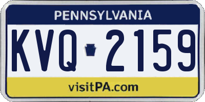 PA license plate KVQ2159