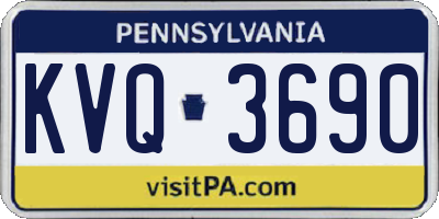 PA license plate KVQ3690