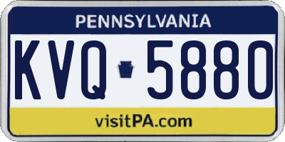 PA license plate KVQ5880