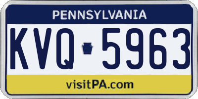PA license plate KVQ5963