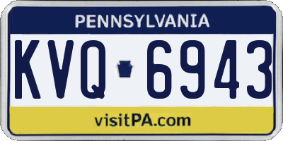 PA license plate KVQ6943
