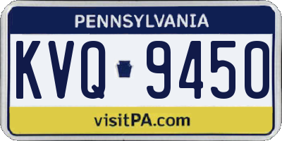PA license plate KVQ9450