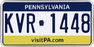 PA license plate KVR1448