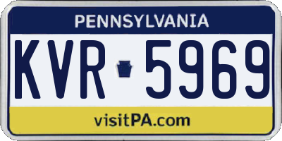 PA license plate KVR5969