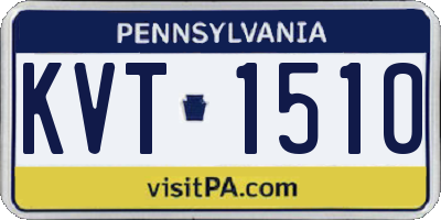PA license plate KVT1510
