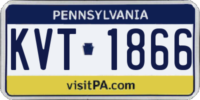 PA license plate KVT1866