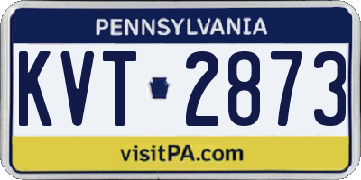 PA license plate KVT2873