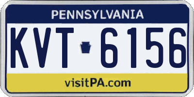 PA license plate KVT6156