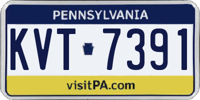 PA license plate KVT7391