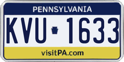 PA license plate KVU1633