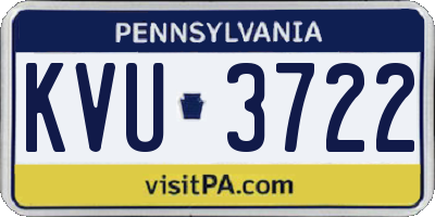 PA license plate KVU3722