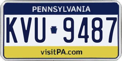 PA license plate KVU9487