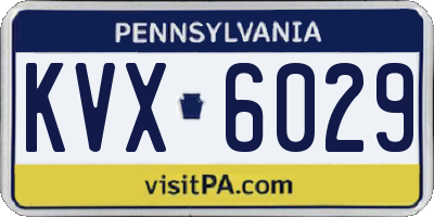 PA license plate KVX6029