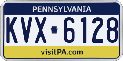 PA license plate KVX6128
