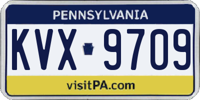 PA license plate KVX9709