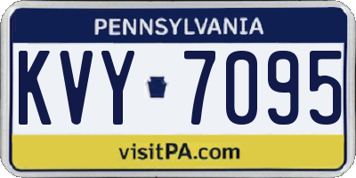 PA license plate KVY7095