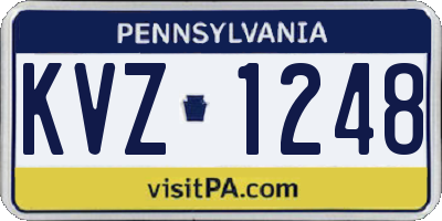 PA license plate KVZ1248