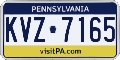 PA license plate KVZ7165