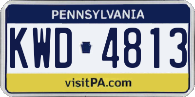 PA license plate KWD4813