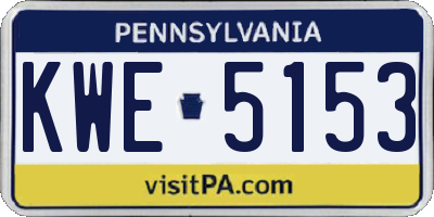 PA license plate KWE5153