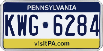 PA license plate KWG6284